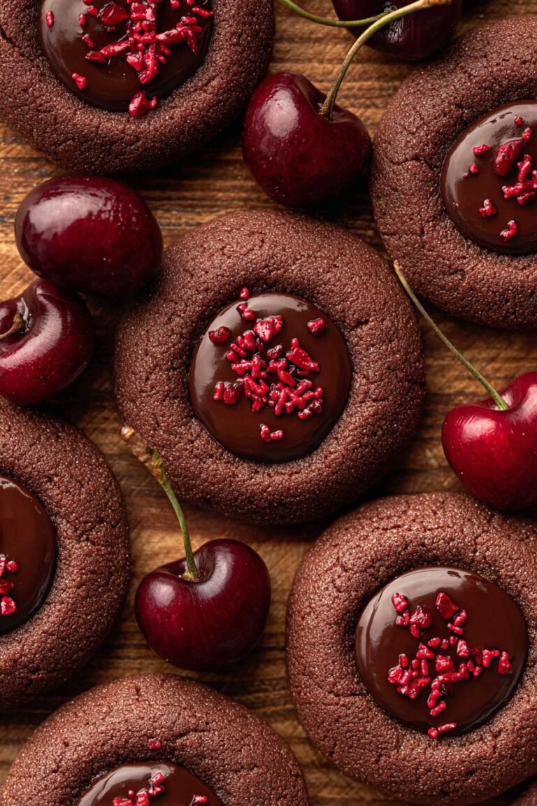 Chocolate Cherry Cookies with Ganache Recipe