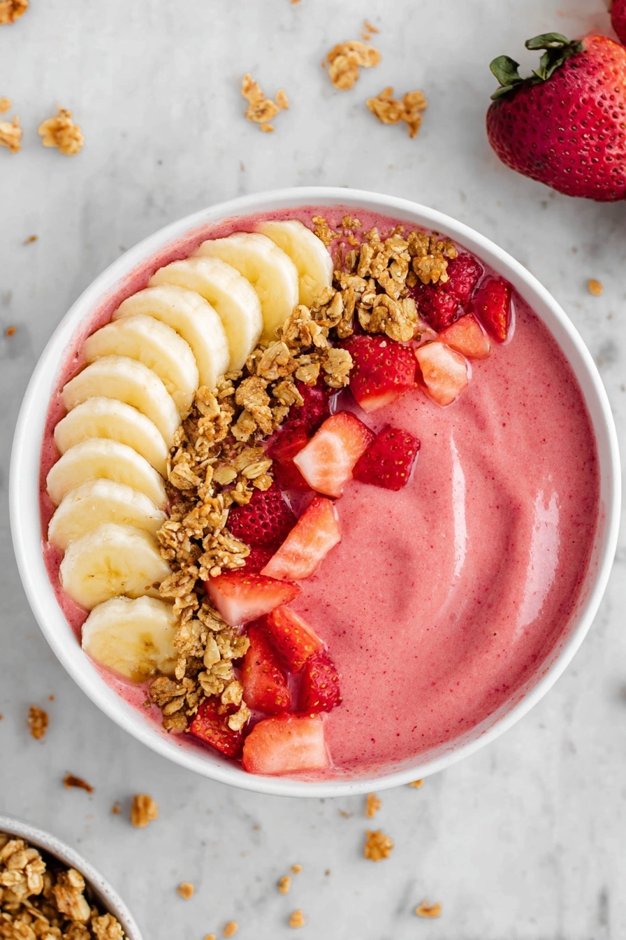 Strawberry Banana Smoothie Bowl Recipe