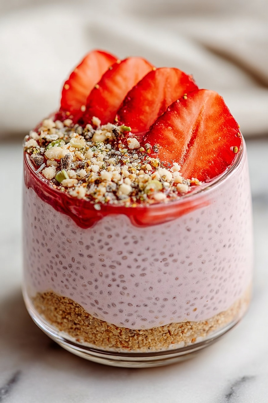 Strawberry Chia Pudding with Almond Crumble Recipe - Serving