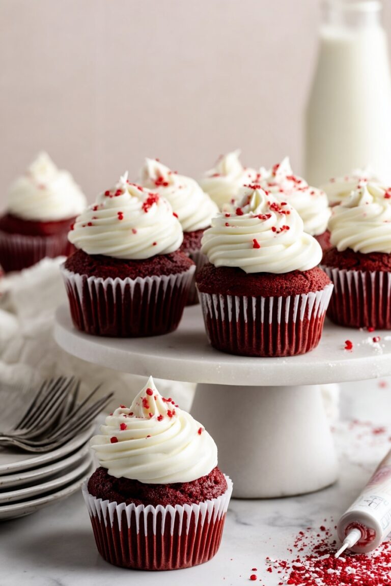 Delicious Red Velvet Cupcakes with Cream Cheese Frosting Recipe