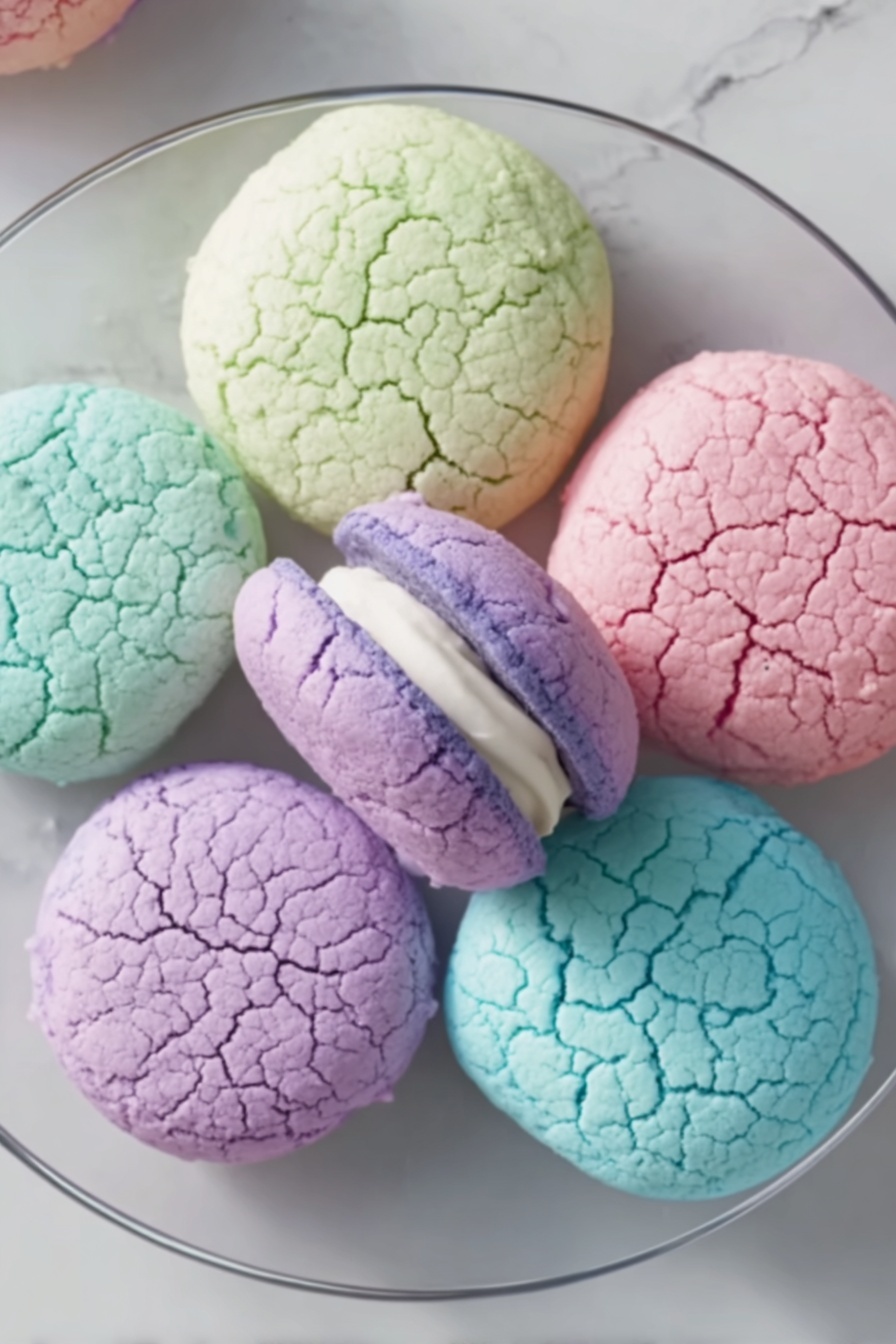 Pastel Sugar Cookie Sandwiches Recipe - Serving