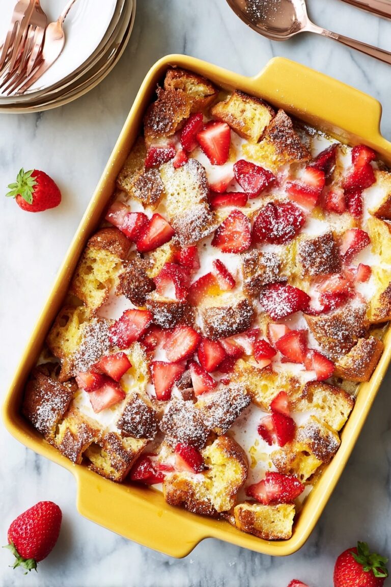 Strawberries and Cream Baked French Toast Recipe