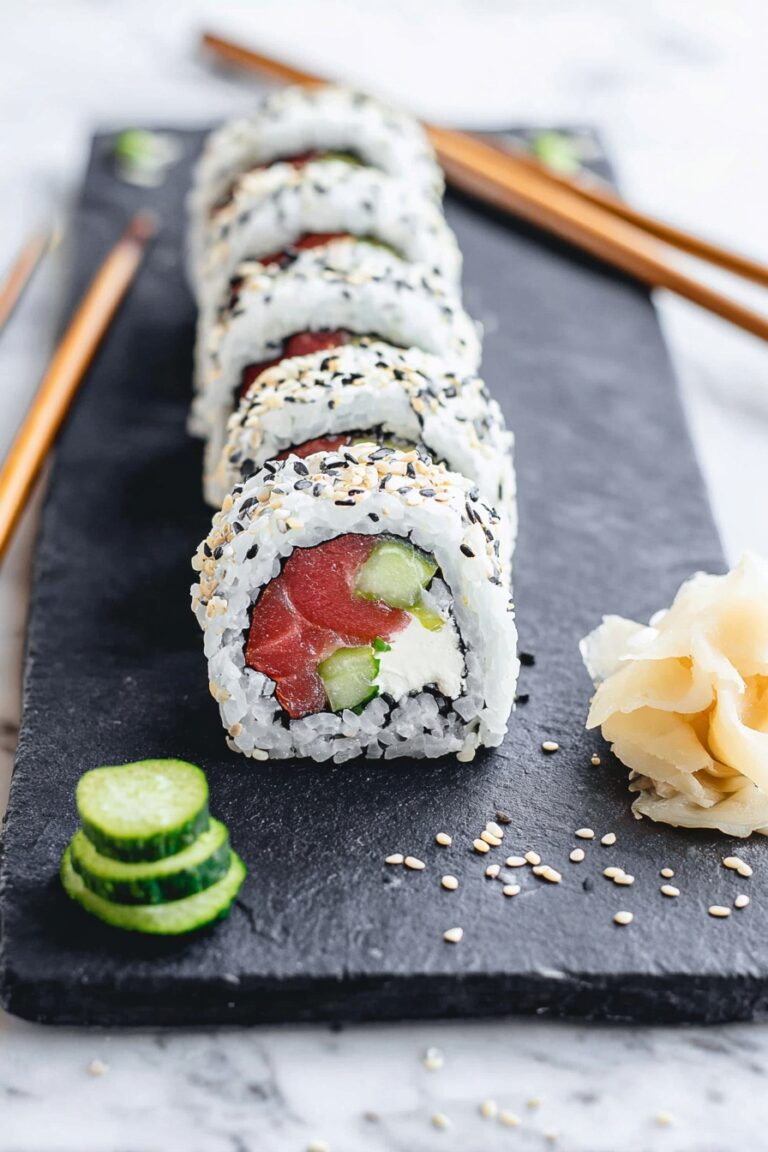 Cream Cheese and Salmon Sushi Roll Recipe
