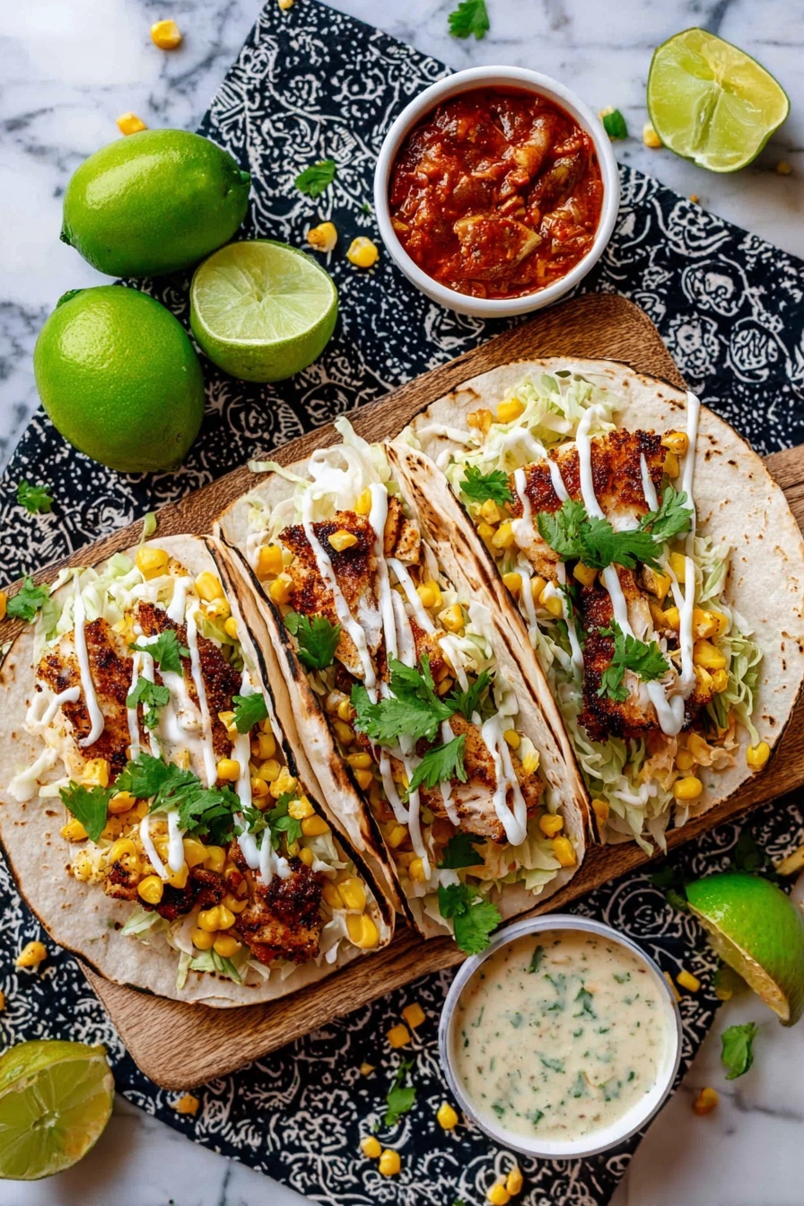 Tilapia Fish Tacos with Chipotle Lime Cream Recipe