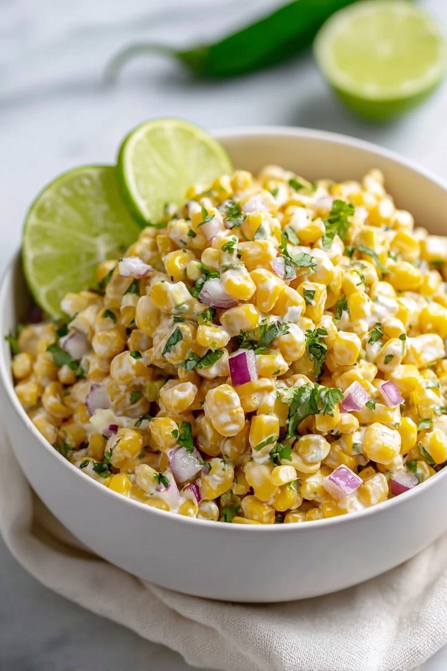 Grilled Street Corn Salad with Greek Yogurt Recipe - Serving