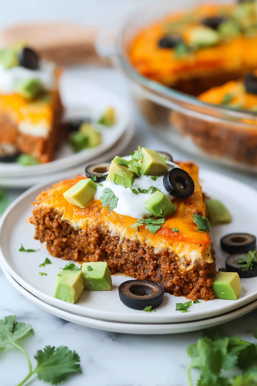 Keto Taco Pie Recipe - Serving