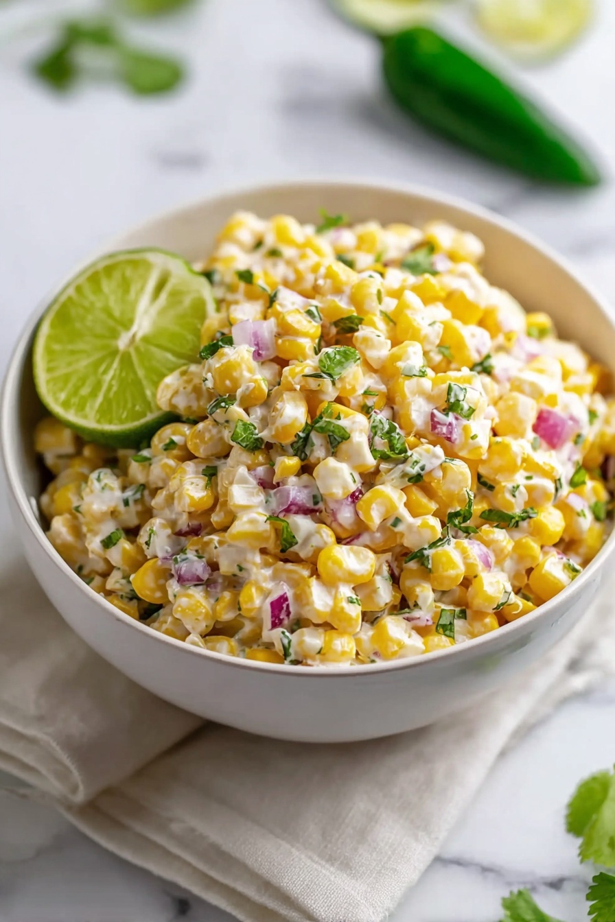 Grilled Street Corn Salad with Greek Yogurt Recipe