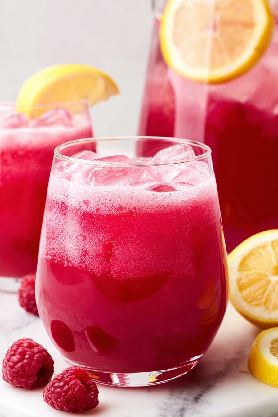 Baby Shower Raspberry Lemonade Punch Recipe - Serving