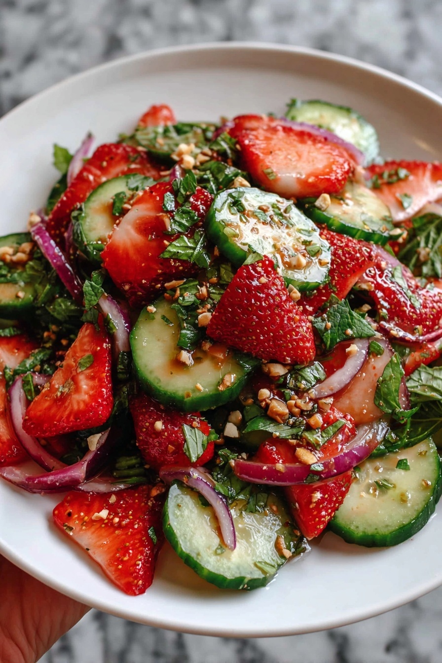 Refreshing Cucumber Strawberry Salad Recipe - Recipe Step